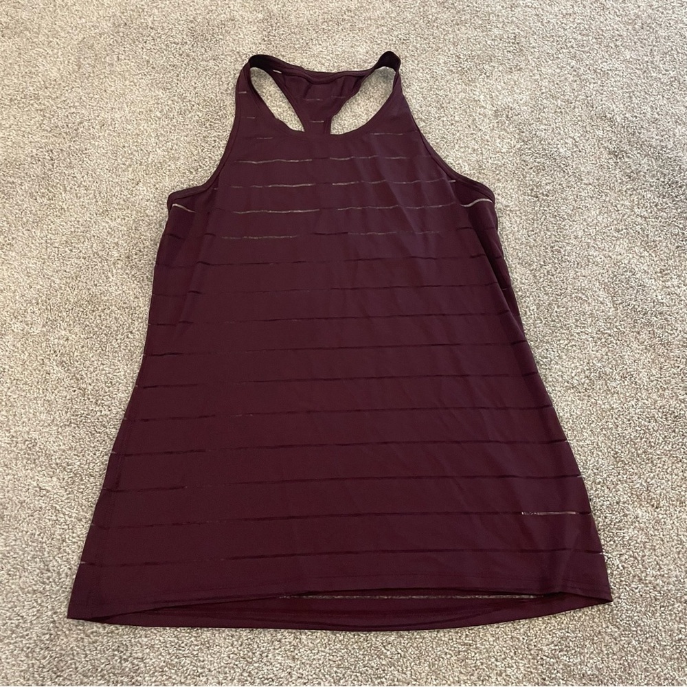 Athleta Burgundy Sleeveless Tank Top